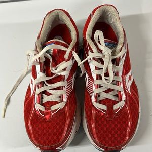 Saucony red athletic shoes. Size womens 8
